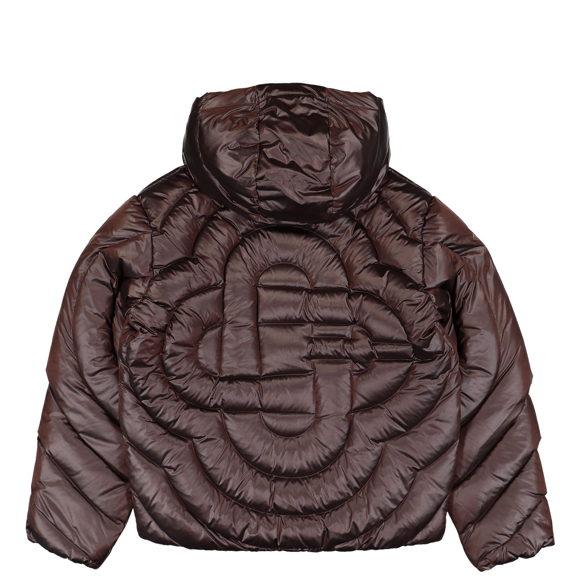 Casablanca Quilted Puffer Jacket Dark Brown Jackets M-PF26-OT-227-02 Detail View 2 | GATE
