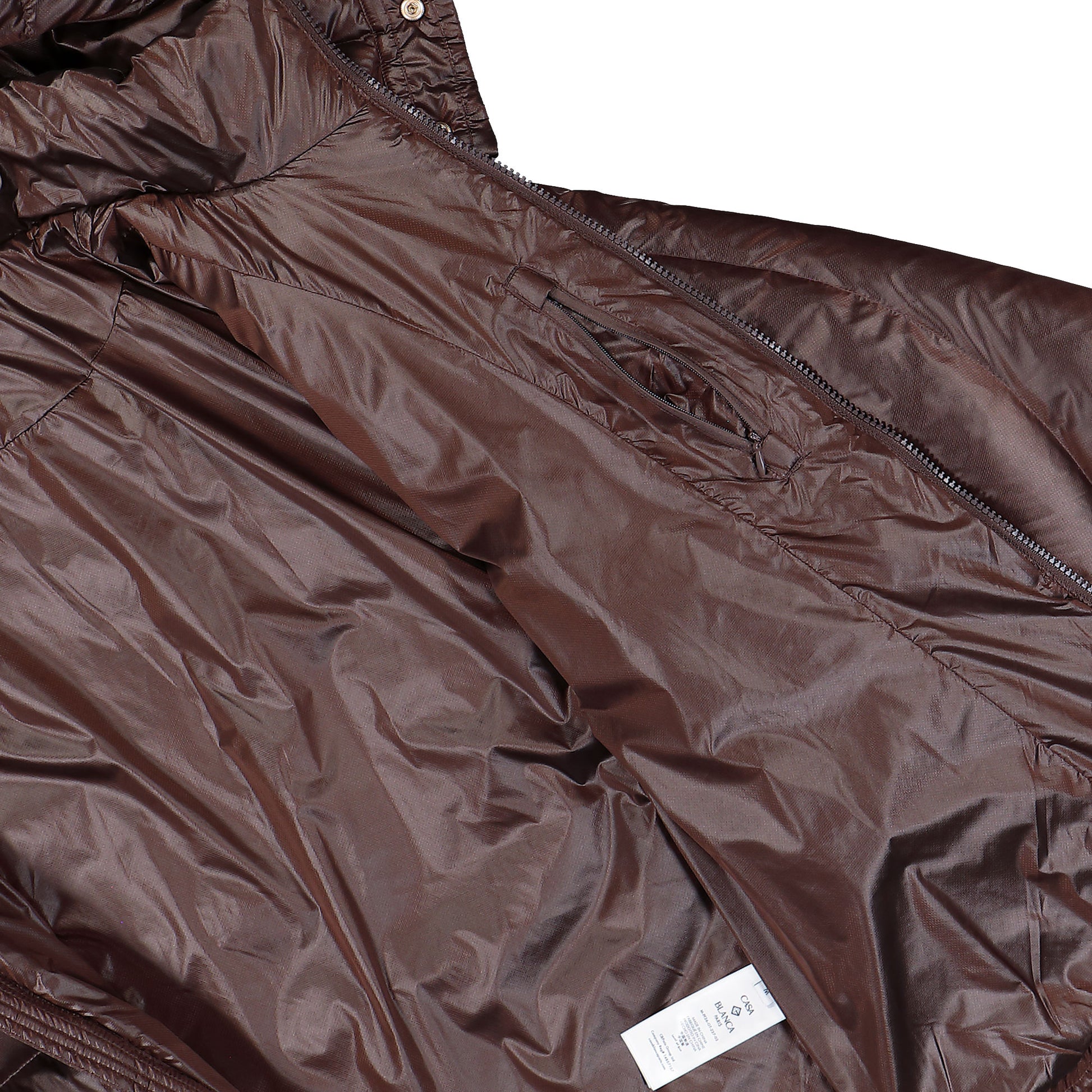 Casablanca Quilted Puffer Jacket Dark Brown Jackets M-PF26-OT-227-02 Detail View 5 | GATE
