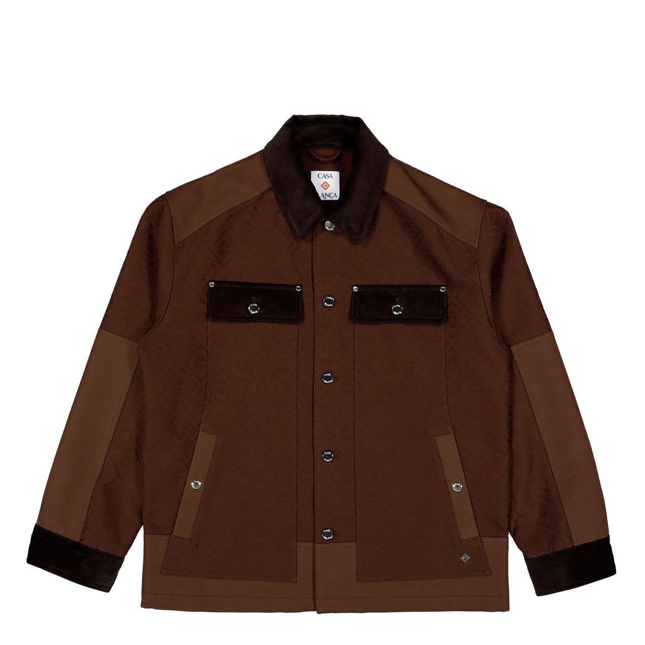 Casablanca Workwear Safari Jacket Dark Brown Jackets M-PF26-OT-250-01 Detail View 1 | GATE
