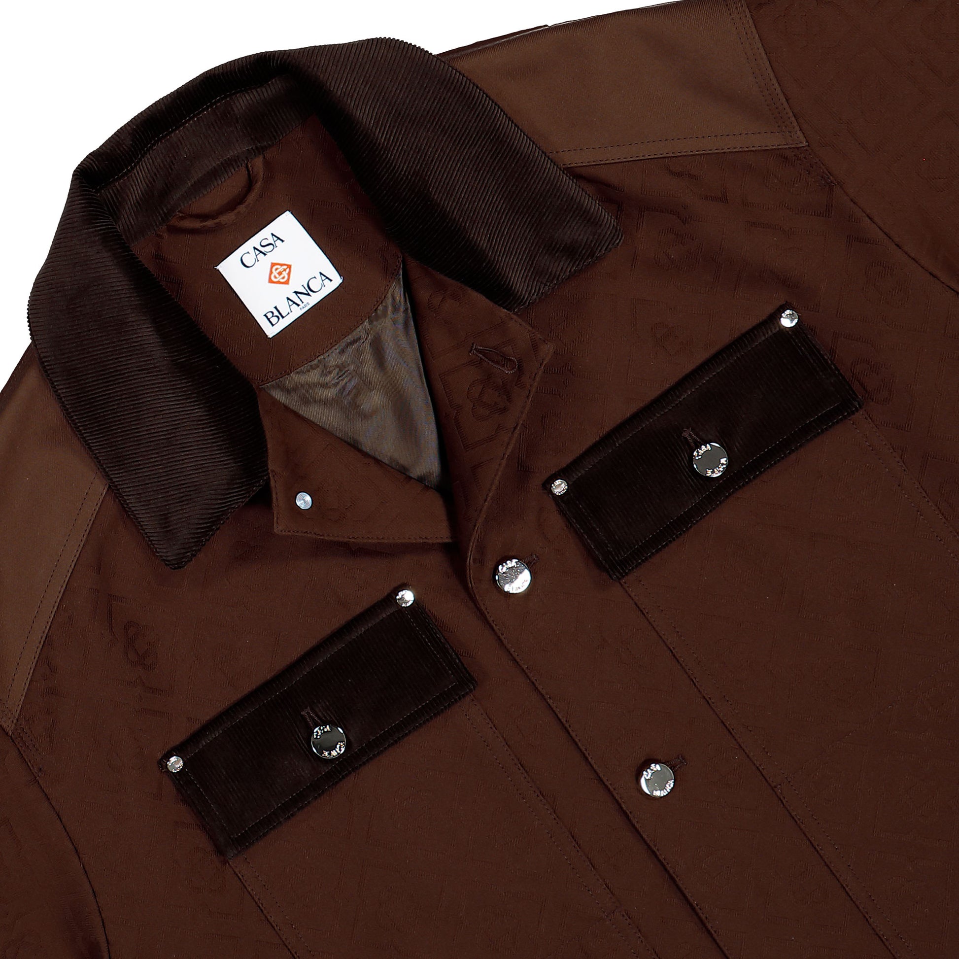 Casablanca Workwear Safari Jacket Dark Brown Jackets M-PF26-OT-250-01 Detail View 3 | GATE
