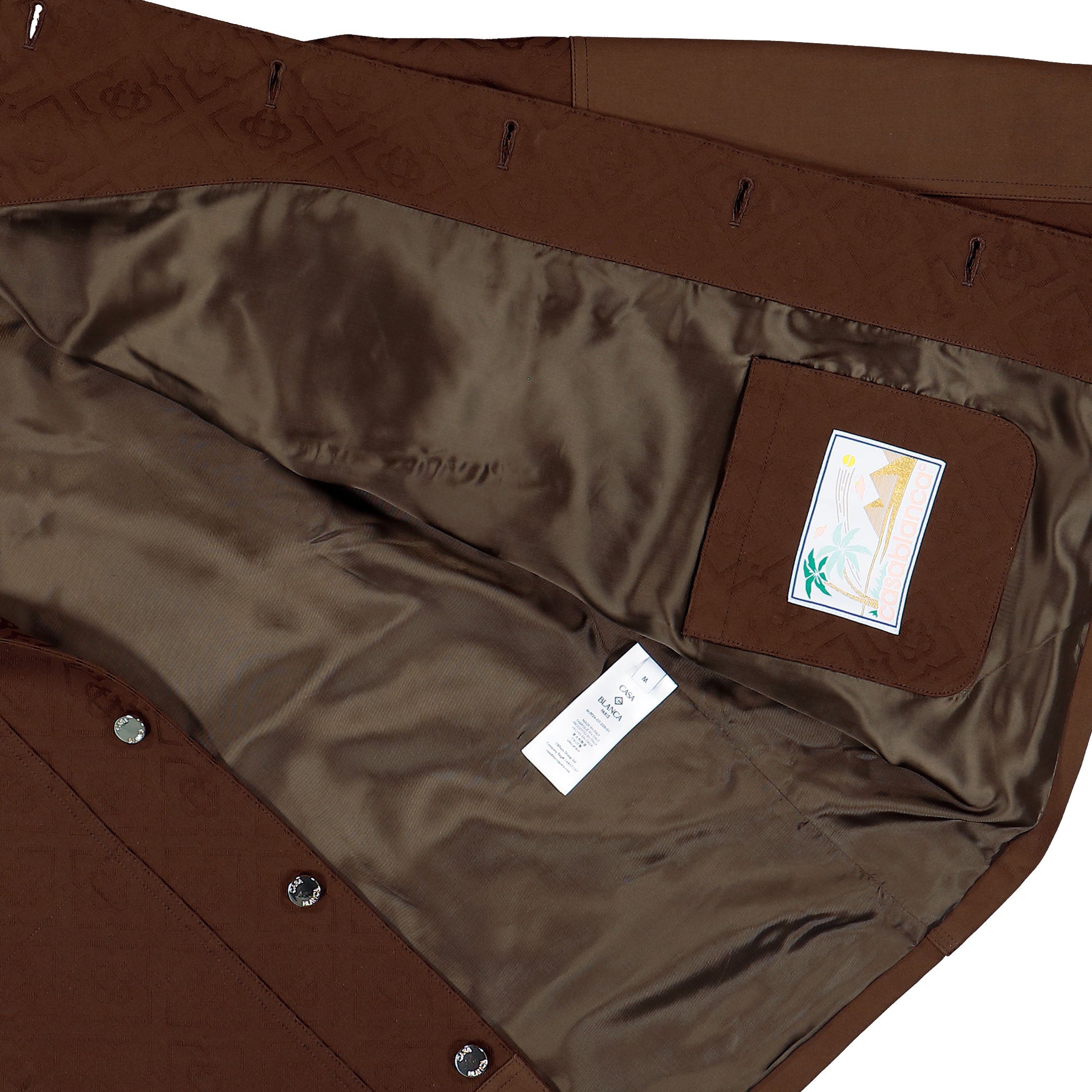 Casablanca Workwear Safari Jacket Dark Brown Jackets M-PF26-OT-250-01 Detail View 5 | GATE
