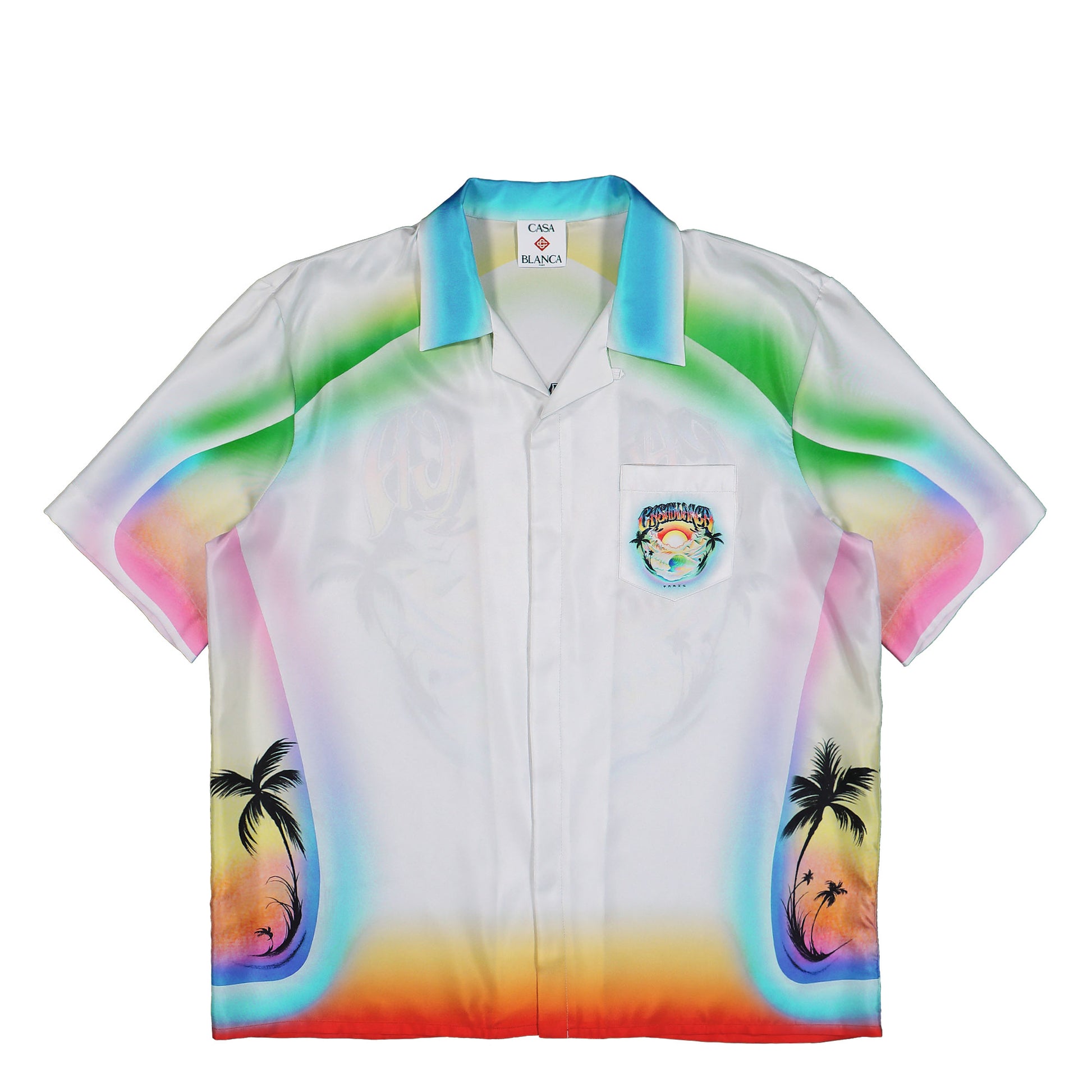 Casablanca Airspray Cuban Collar SS Shirt Casa Airspray Shirts M-PF26-SH-003-05 Detail View 1 | GATE