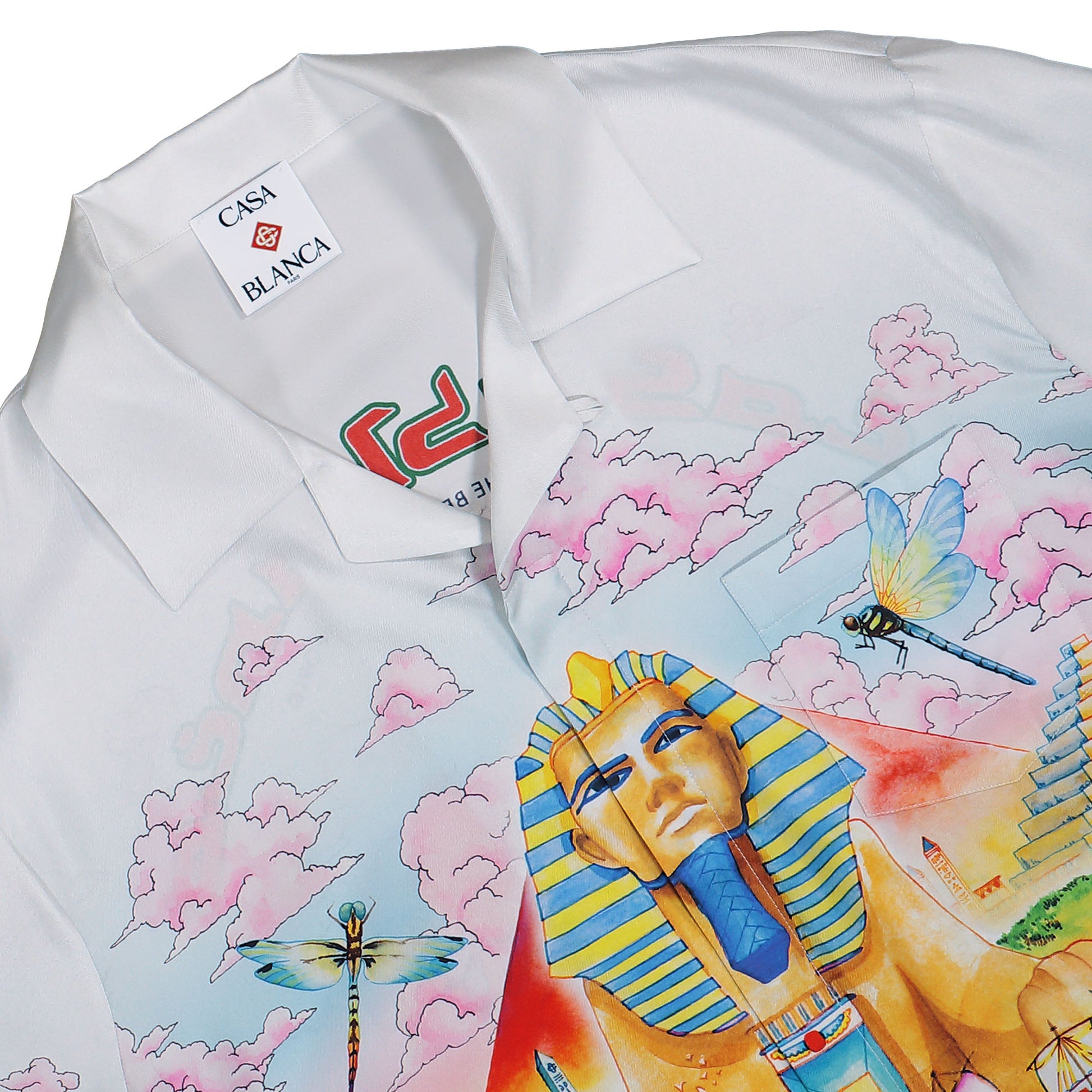 Casablanca Egypt as It Was Cuban Collar LS Shirt Multicolor Shirts M-PF26-SH-006-02 Detail View 3 | GATE