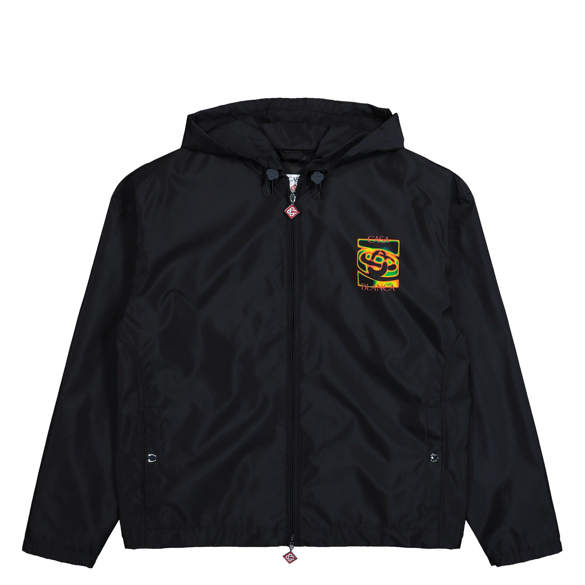 Casablanca Heat Map Ripstop Hooded Jacket Black / Multicolor Jackets M-SP26-JK-435-01 Detail View 1 | GATE