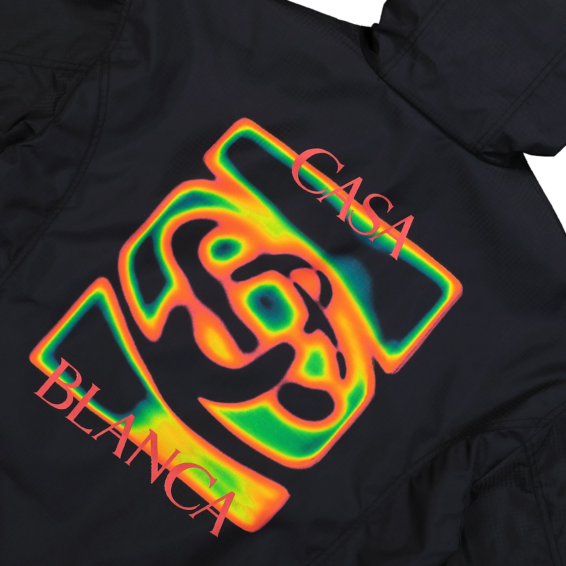 Casablanca Heat Map Ripstop Hooded Jacket Black / Multicolor Jackets M-SP26-JK-435-01 Detail View 5 | GATE