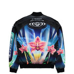 Casablanca Orchid Racer Printed Bomber Jacket Black / Multicolor Jackets M-SP26-JK-448-01 Detail View 2 | GATE