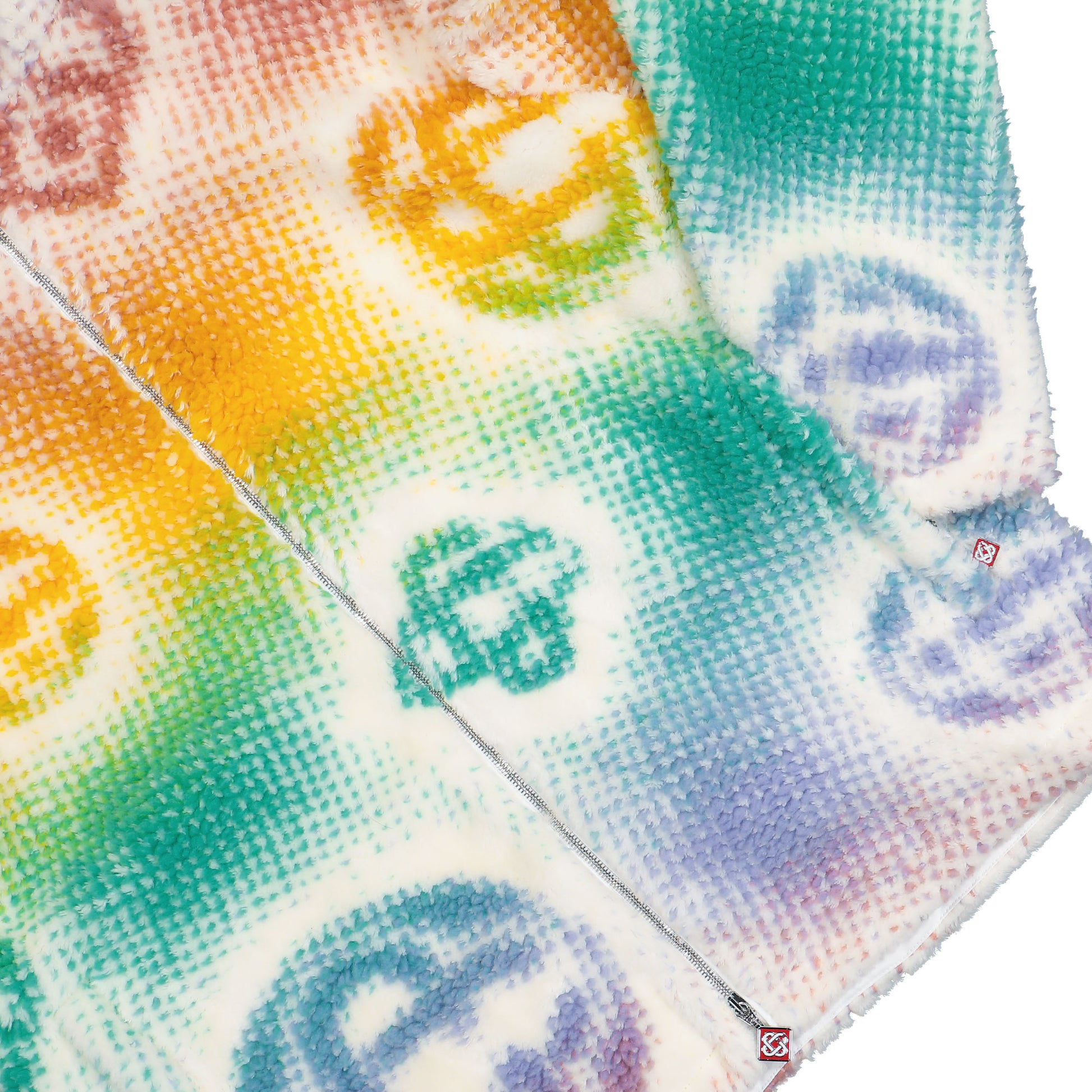 Casablanca Halftone Monogram Fleece Jacket Multicolor Jackets M-SP26-JK-483-01 Detail View 4 | GATE