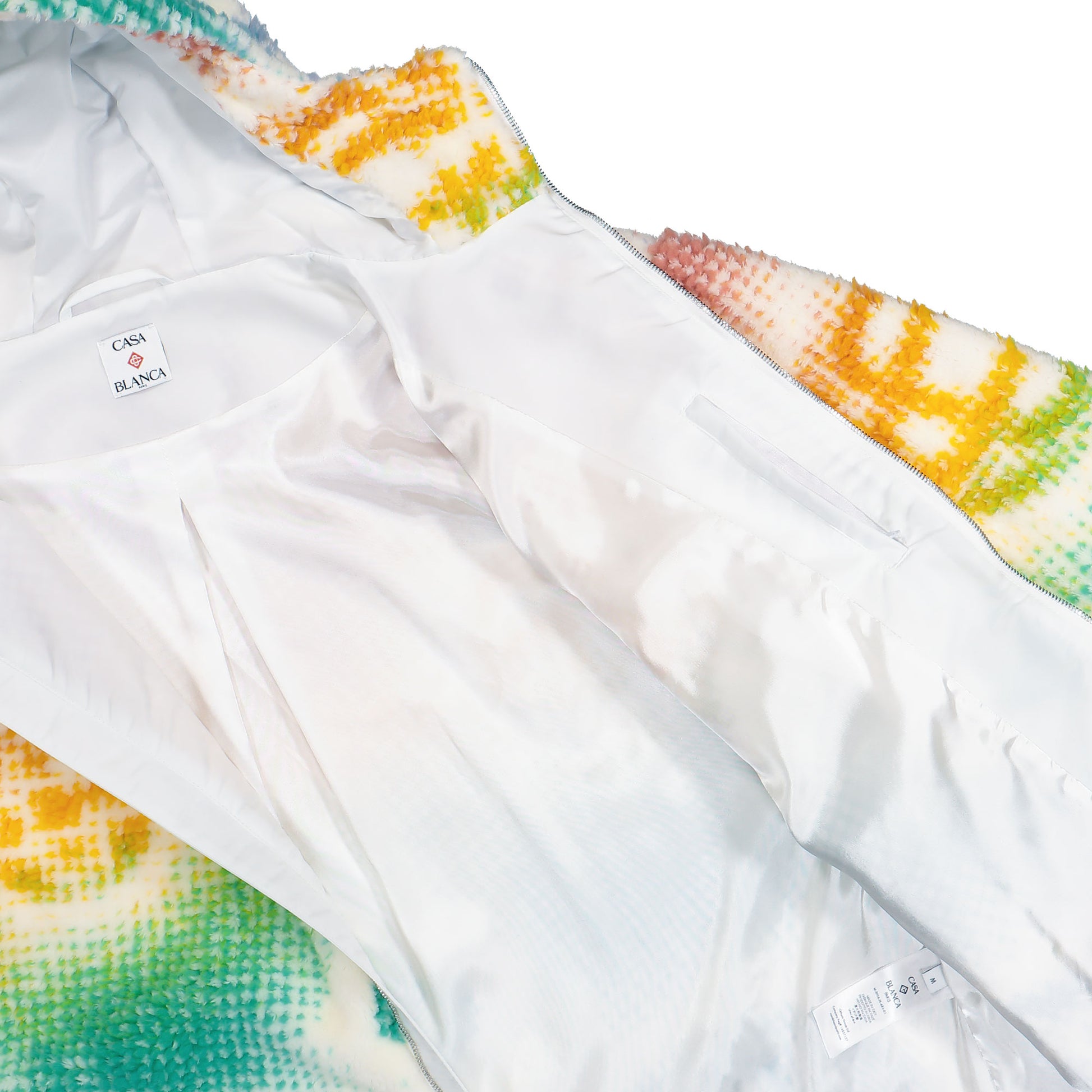 Casablanca Halftone Monogram Fleece Jacket Multicolor Jackets M-SP26-JK-483-01 Detail View 5 | GATE