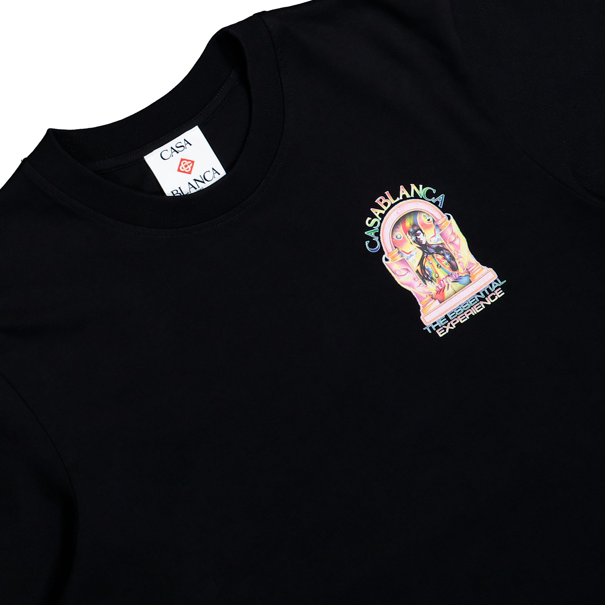 Casablanca The Essential Experience L'Arche Classic T-Shirt Black / Multicolor T-Shirts M-SP26-JTS-001-17 Detail View 3 | GATE