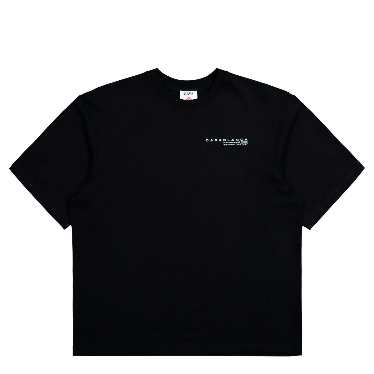 Casablanca Glitch Orchid Oversized T-Shirt Black / Green T-Shirts M-SP26-JTS-044-06 Detail View 1 | GATE