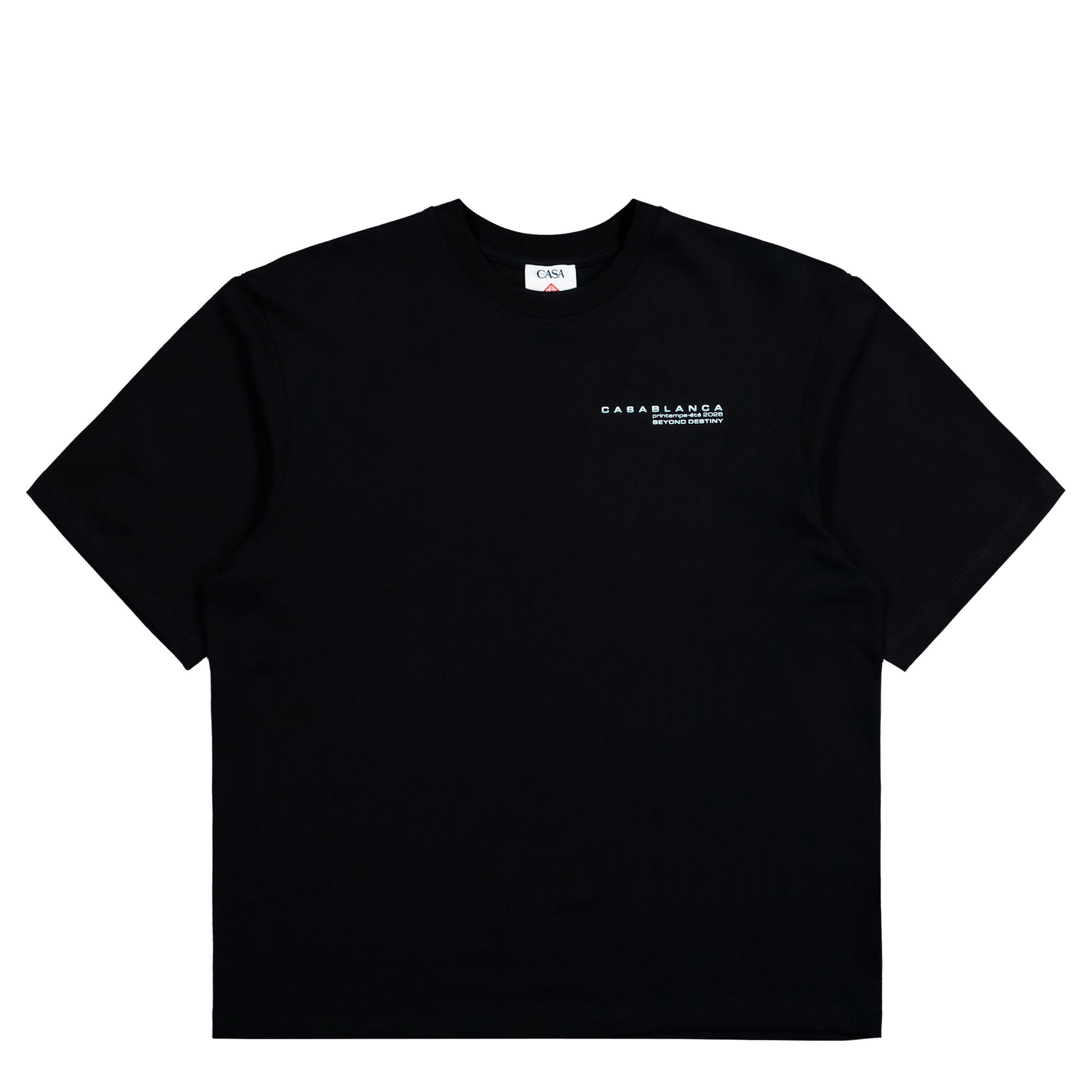 Casablanca Glitch Orchid Oversized T-Shirt Black / Green T-Shirts M-SP26-JTS-044-06 Detail View 1 | GATE