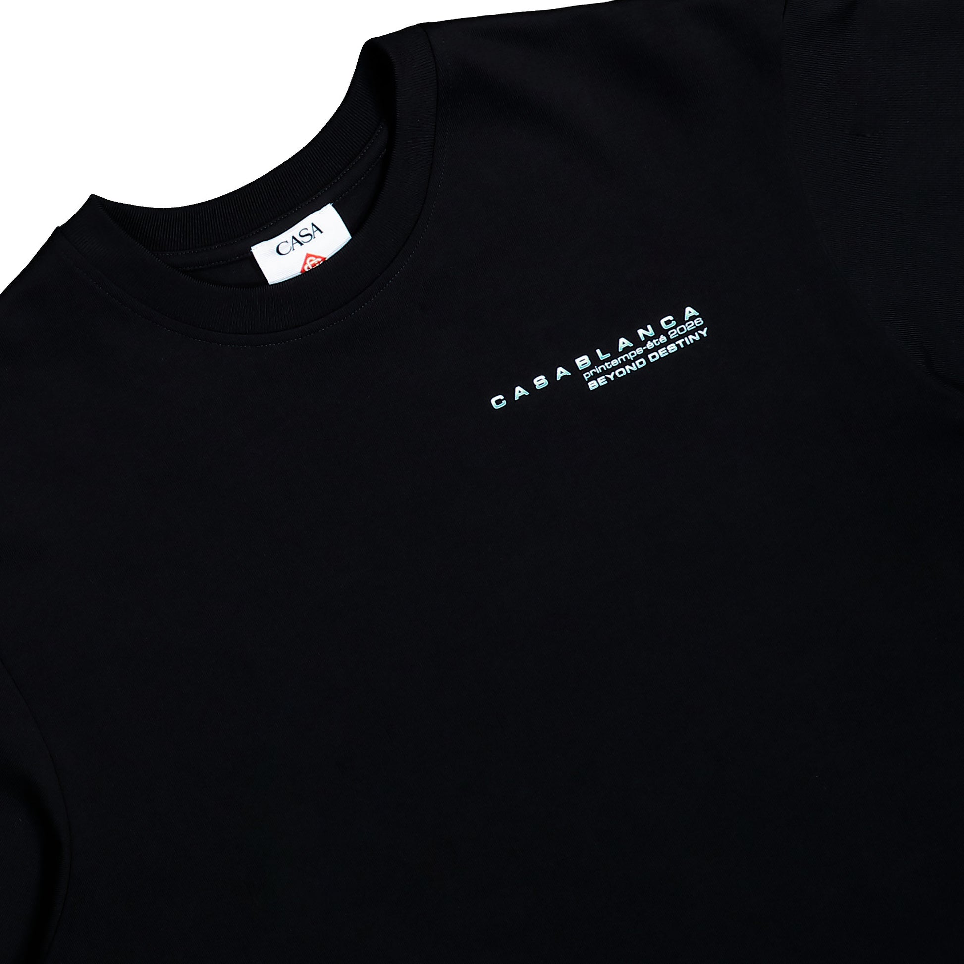 Casablanca Glitch Orchid Oversized T-Shirt Black / Green T-Shirts M-SP26-JTS-044-06 Detail View 3 | GATE