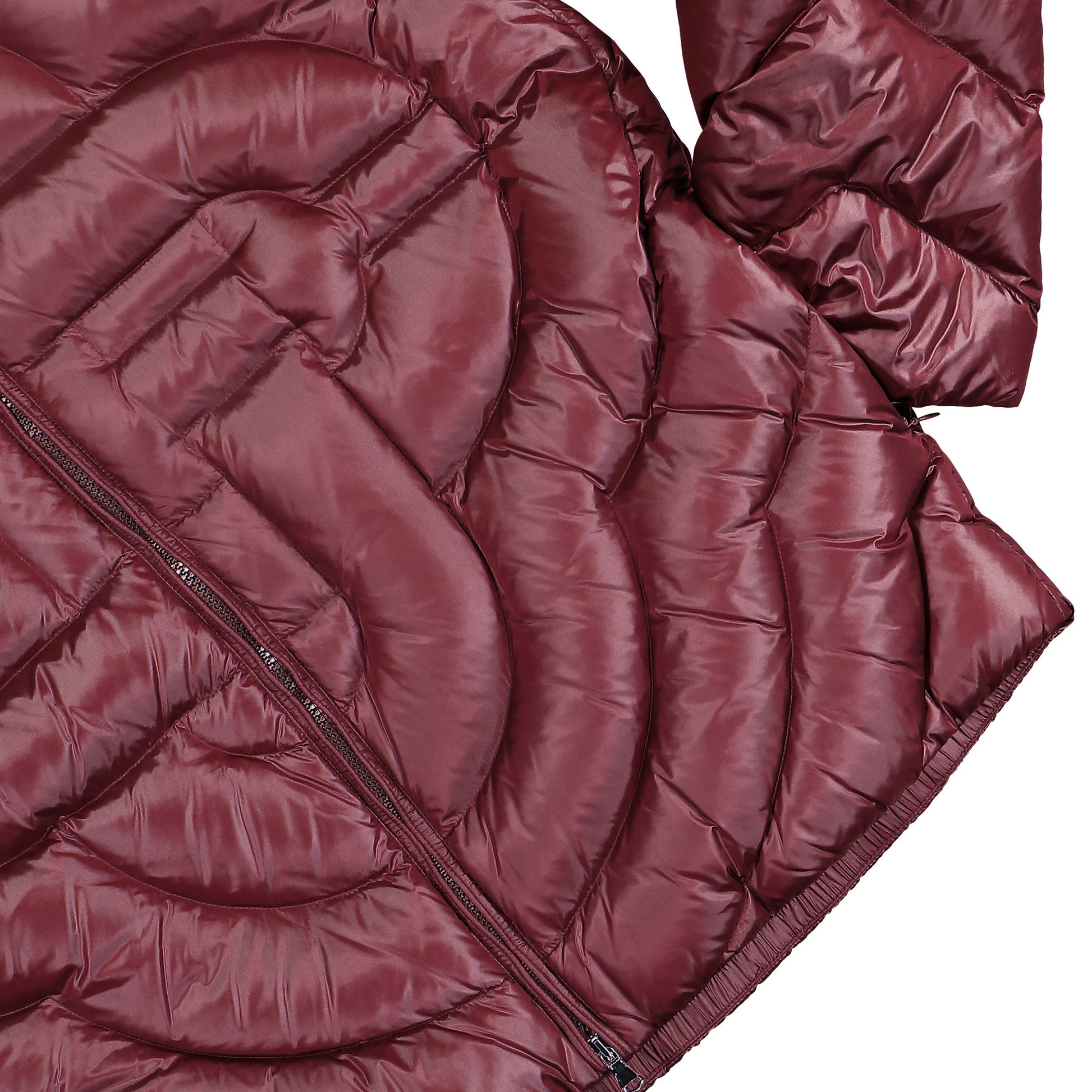 Casablanca Quilted Puffer Jacket Burgundy Jackets M-SP26-OT-227-01 Close-up | Overkill