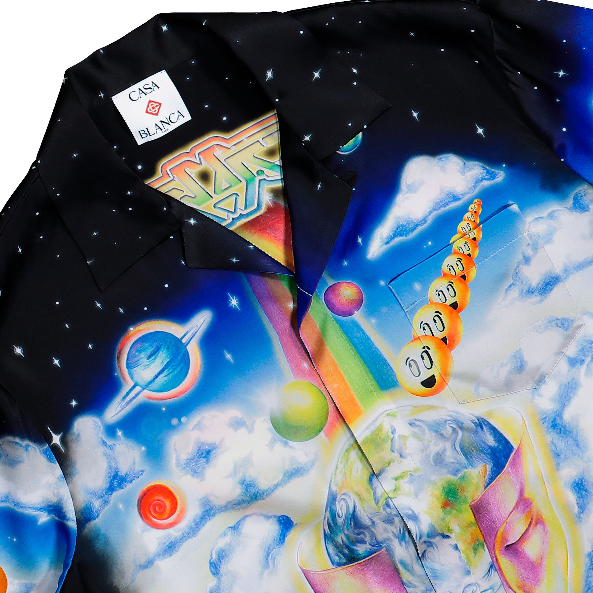 Casablanca The Essential Experience Cuban Collar SS Shirt Multicolor Shirts M-SP26-SH-003-07 Detail View 3 | GATE