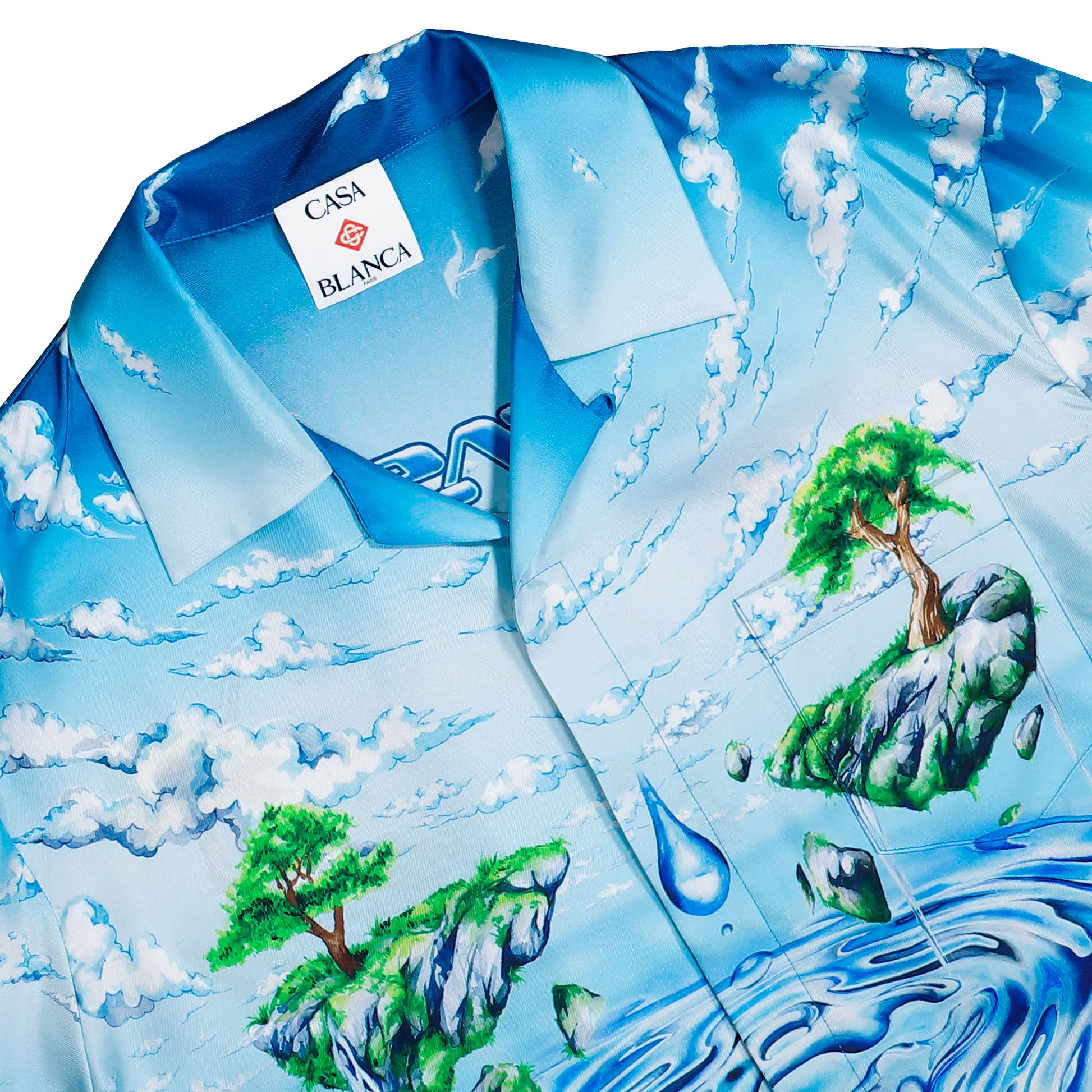 Casablanca Lost Atlantis Cuban Collar LS Shirt Lost Atlantis Shirts M-SP26-SH-006-01 Detail View 3 | GATE
