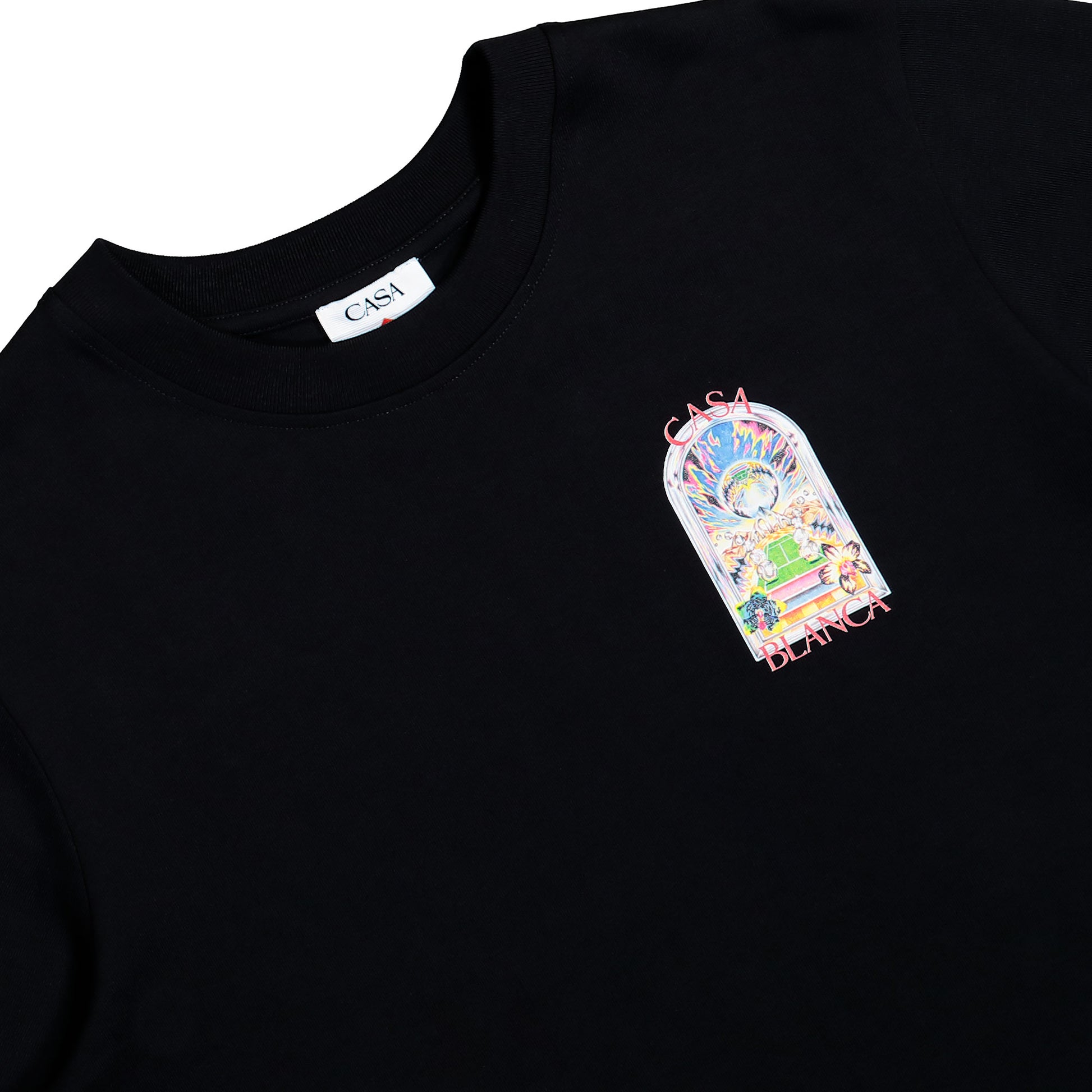 Casablanca Tennis Landscape Classic T-Shirt  Tennis Landscape T-Shirts M-SS26-JTS-001-09 Detail View 3 | GATE
