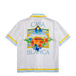 Casablanca Tennis Landscape Cuban Collar SS Shirt Flower Court Icon Shirts M-SS26-SH-003-04 Detail View 2 | GATE
