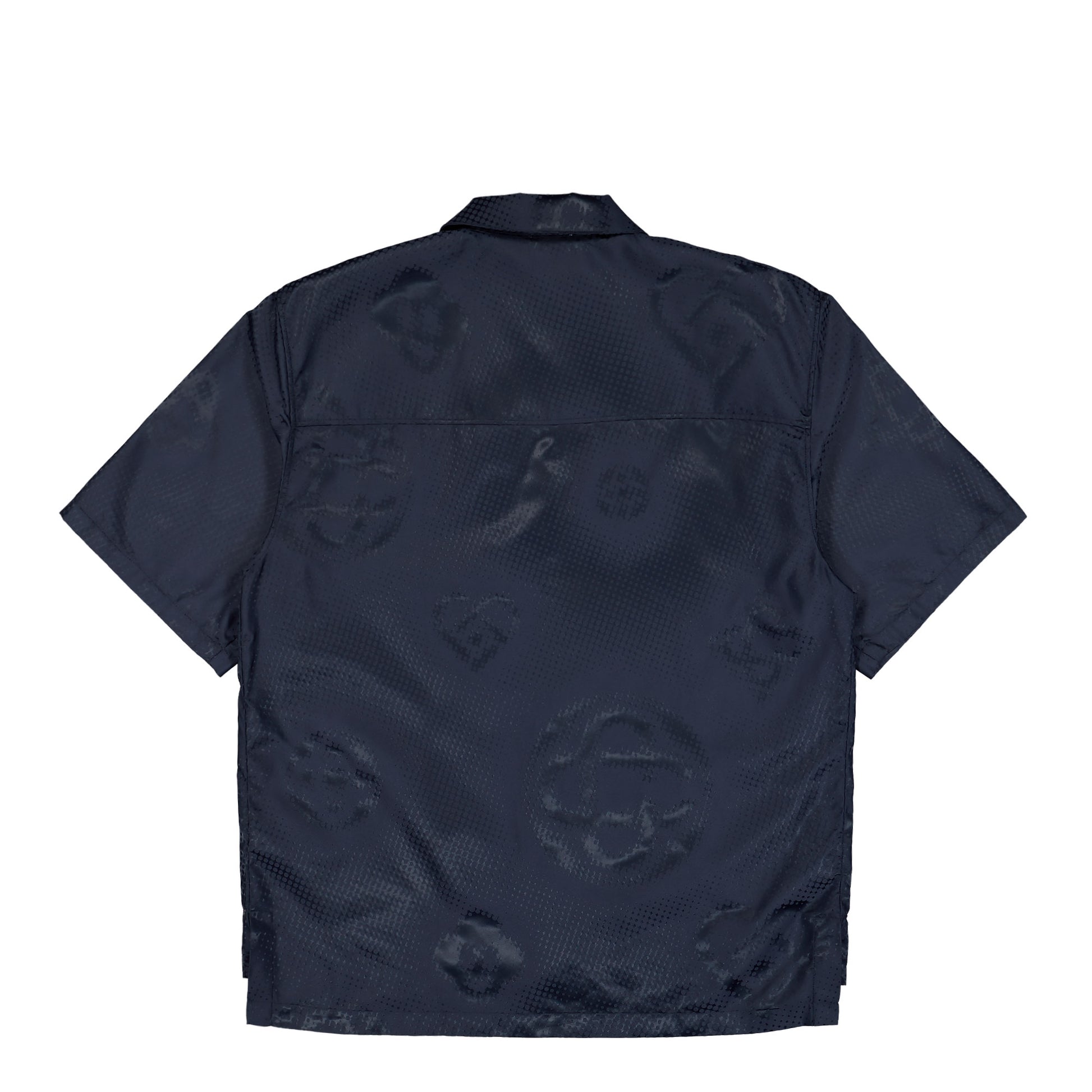 Casablanca Monogram SS Shirt Half Tone Monogram / Navy Shirts M-SS26-SH-277-01 Detail View 2 | GATE
