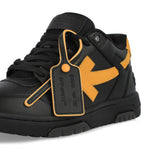 Off-White Out Of Office Calf Leather Black / Ocher Yellow  Sneaker OMIA189S26LEA0011016 Detail View 3 | GATE
