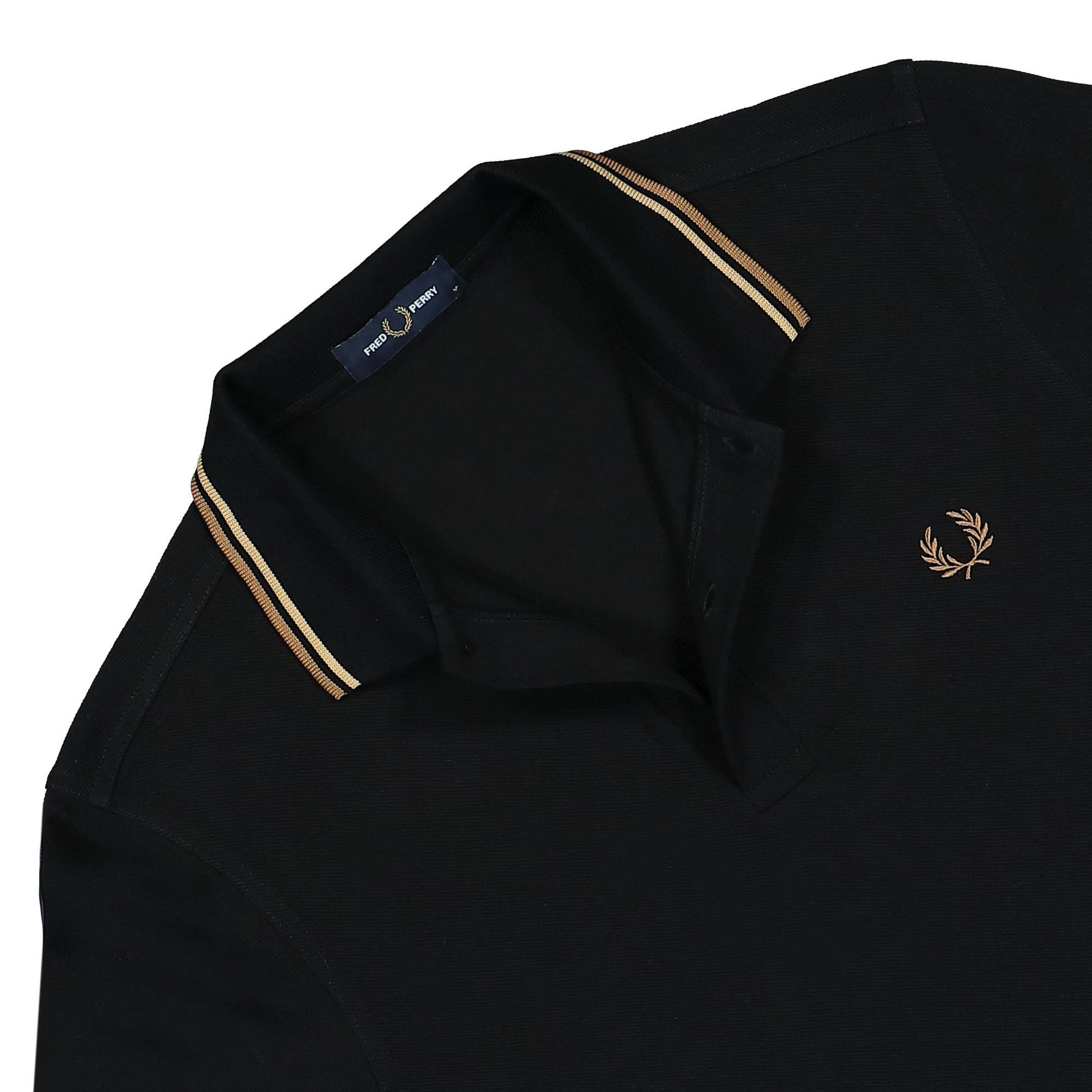 Fred Perry Twin Tipped Fred Perry Shirt Black Detail view 3 | Gate