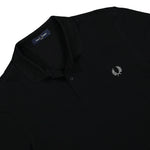Fred Perry Plain Fred Perry Shirt Black Detail view 3 | Gate