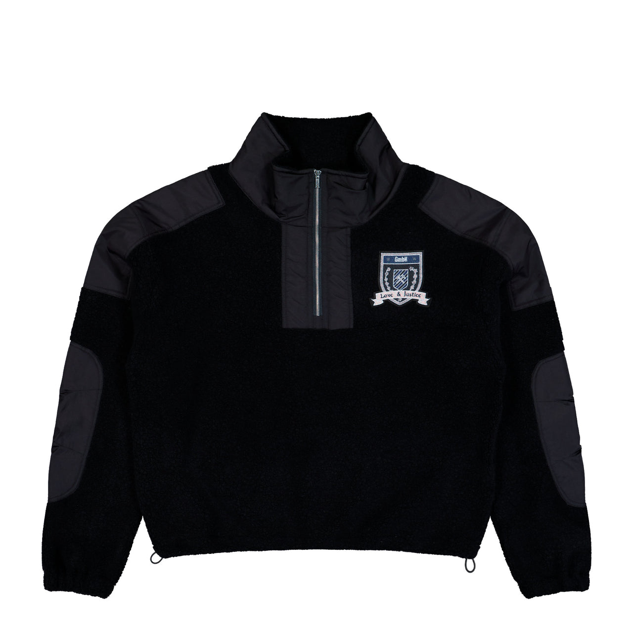 GmbH Fleece Half-Zip W Patches Black Sweatshirts Mathis Detail View 1 | GATE
