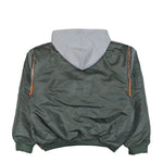 Alpha Industries x VETEMENTS Bomber With Attached Hood Green Jackets ME76BJ002E Detail View 2 | GATE