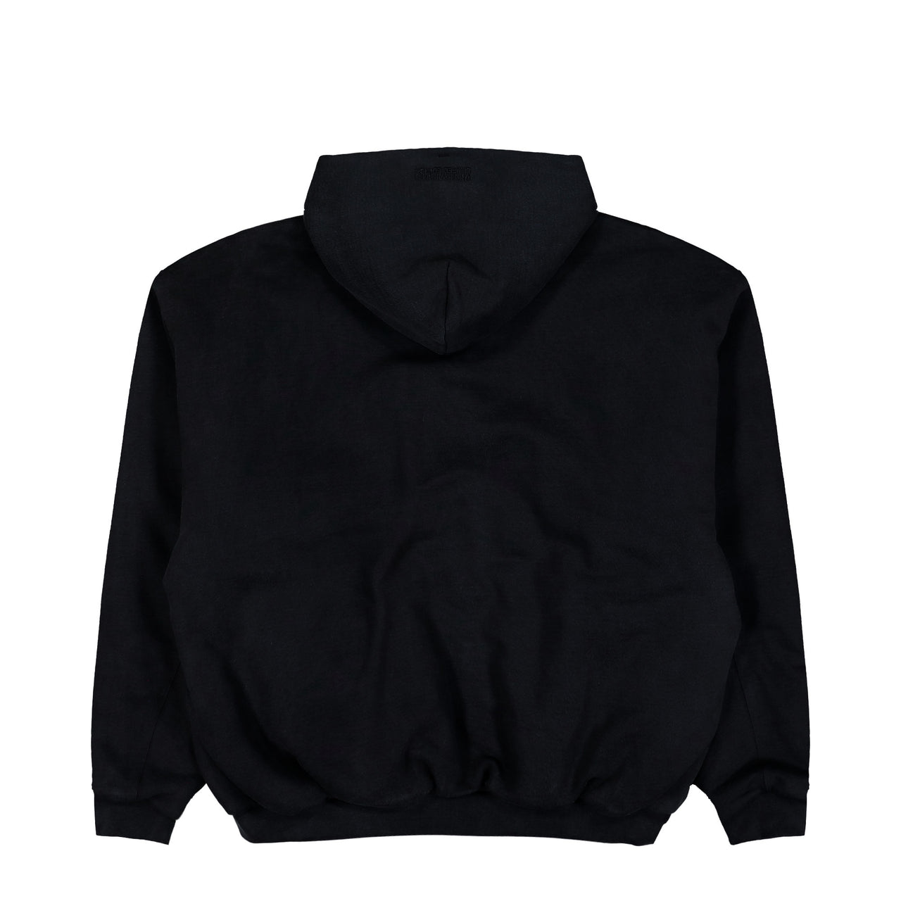 VETEMENTS Embroidered Cross Padded Zip-Up Hoodie Black Hoodies ME76BJ005B Detail View 1 | GATE