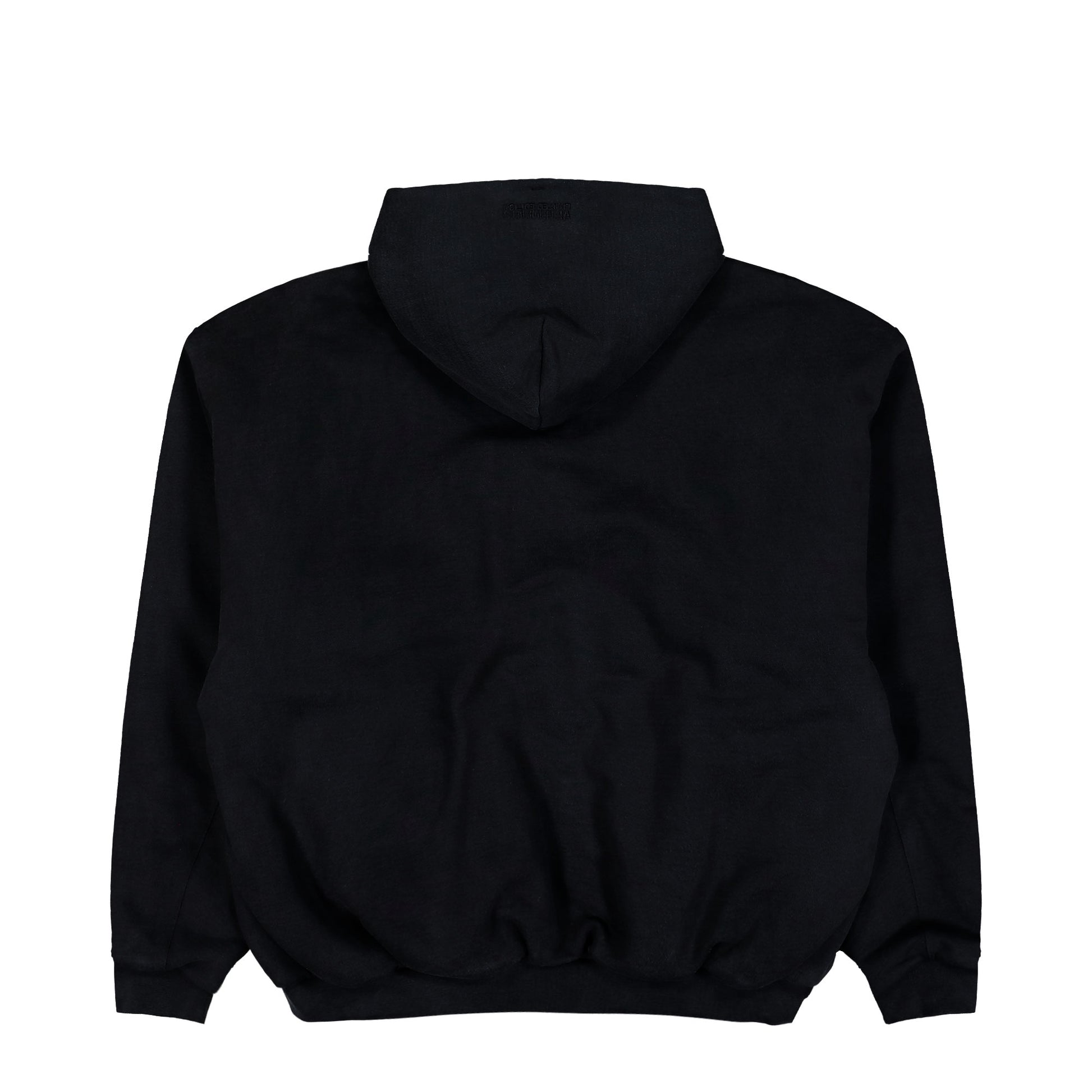 VETEMENTS Embroidered Cross Padded Zip-Up Hoodie Black Hoodies ME76BJ005B Detail View 2 | GATE