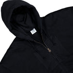 VETEMENTS Embroidered Cross Padded Zip-Up Hoodie Black Hoodies ME76BJ005B Detail View 3 | GATE