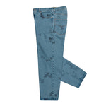 VETEMENTS Passport Stamps Jeans Stamps Blue Denim ME76DP075NP Detail View 3 | GATE
