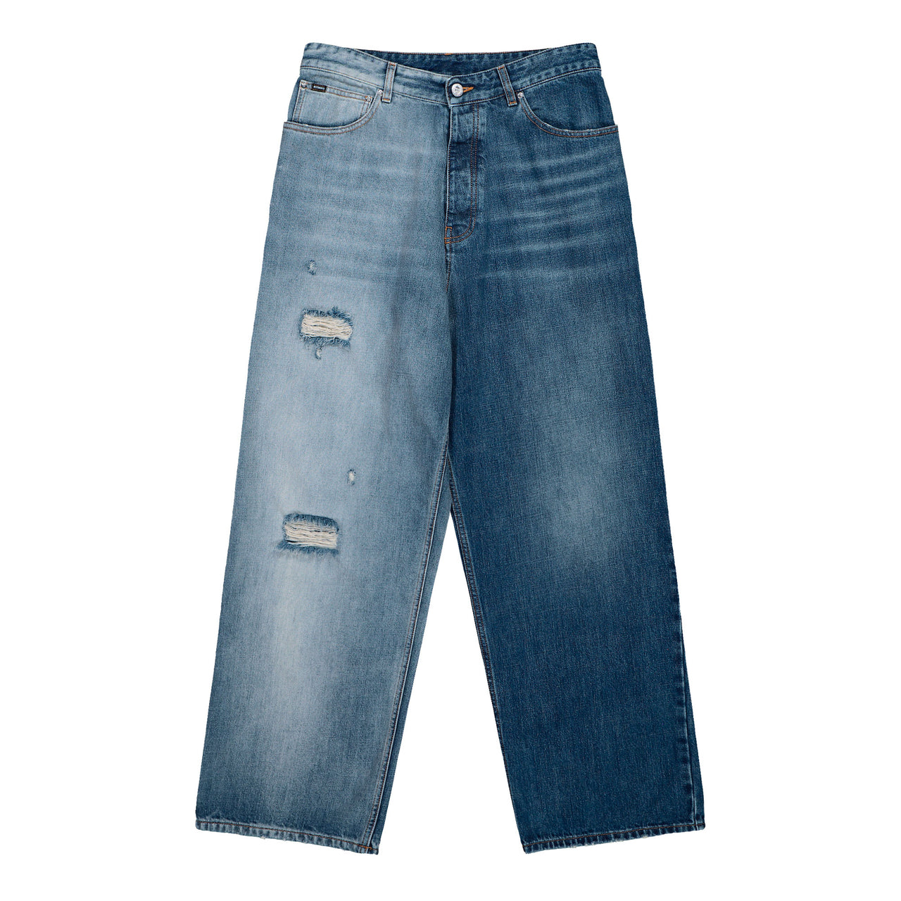VETEMENTS Degrade Effect Jeans Light Blue / Blue Denim ME76DP079LN Detail View 1 | GATE
