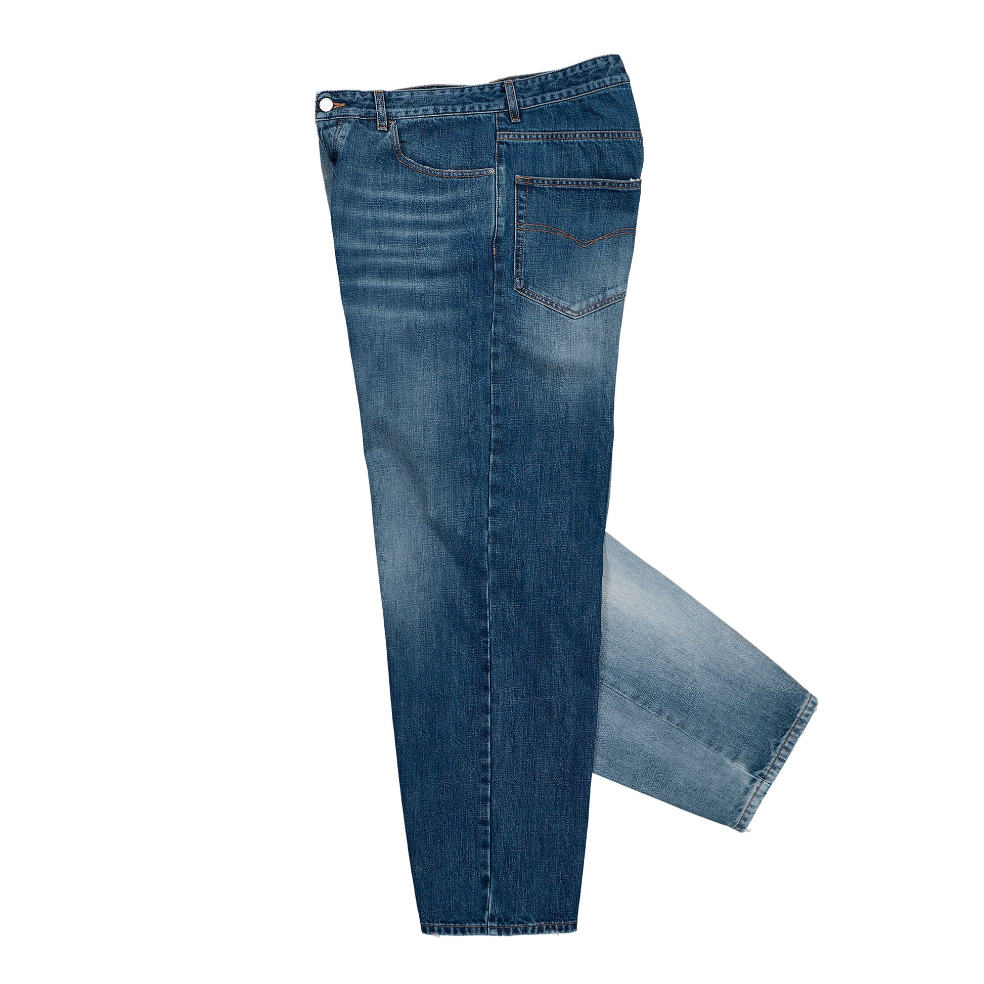 VETEMENTS Degrade Effect Jeans Light Blue / Blue Denim ME76DP079LN Detail View 3 | GATE
