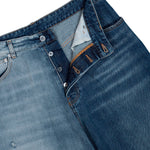 VETEMENTS Degrade Effect Jeans Light Blue / Blue Denim ME76DP079LN Detail View 4 | GATE
