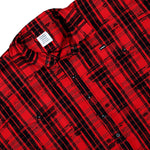 VETEMENTS Cowboy Flannel Shirt Red / Black Check Shirts ME76FS055RB Detail View 3 | GATE
