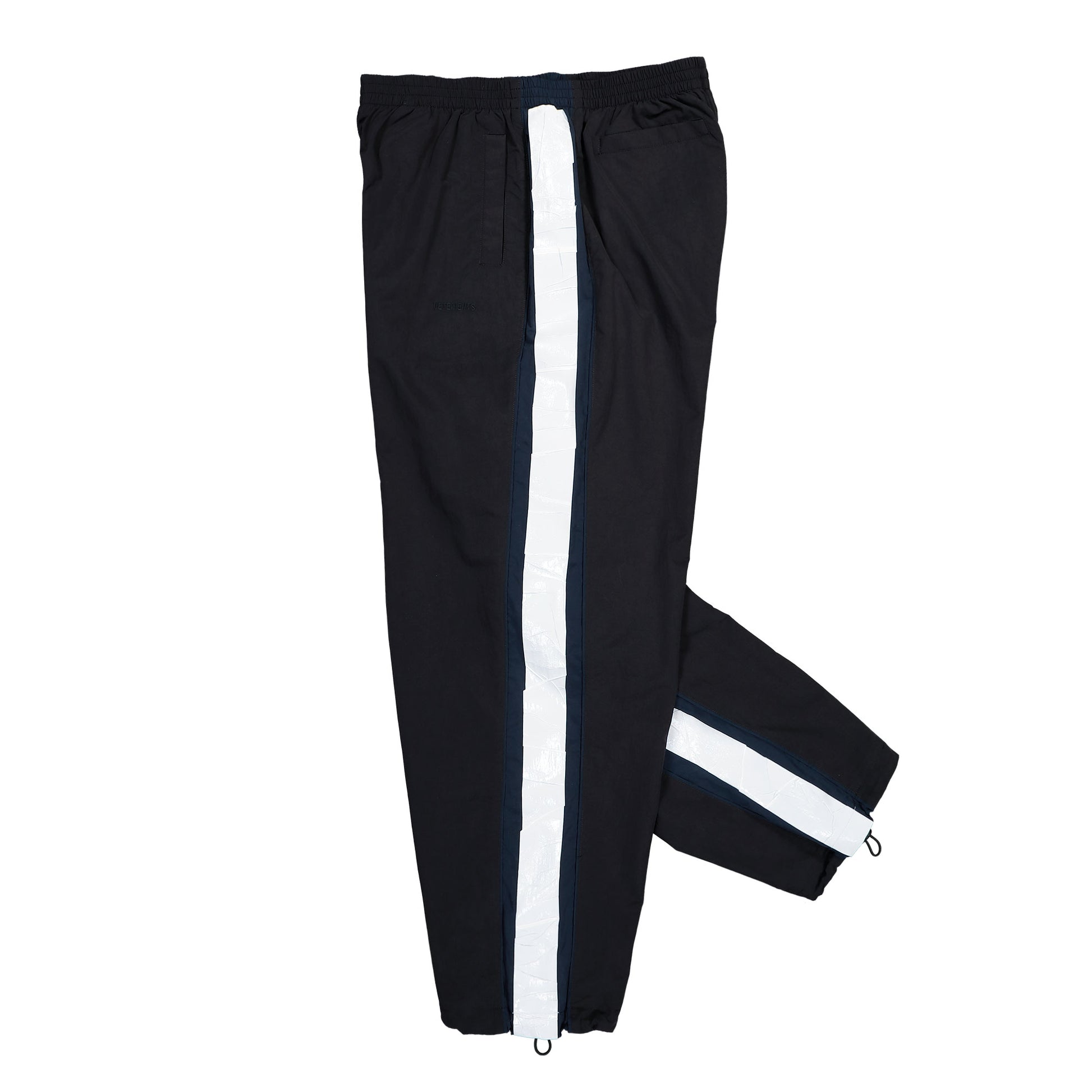 VETEMENTS Taped Tracksuit Pants Black / Blue Sweat & Track Pants ME76GP126B Detail View 3 | GATE
