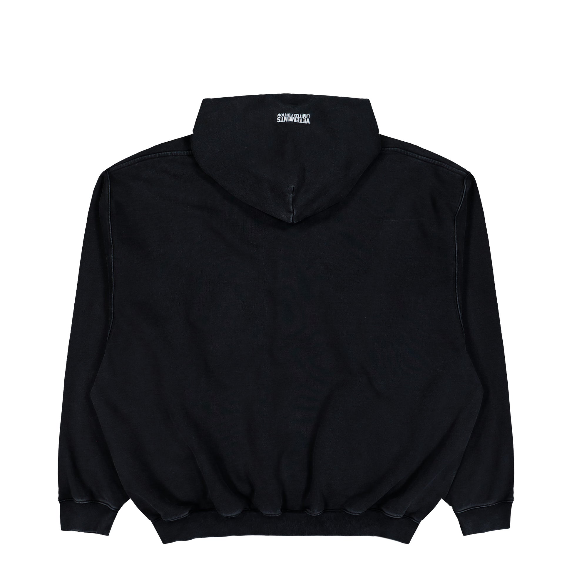 VETEMENTS Iconic Logo Hoodie Black Hoodies ME76HD137B Detail View 2 | GATE