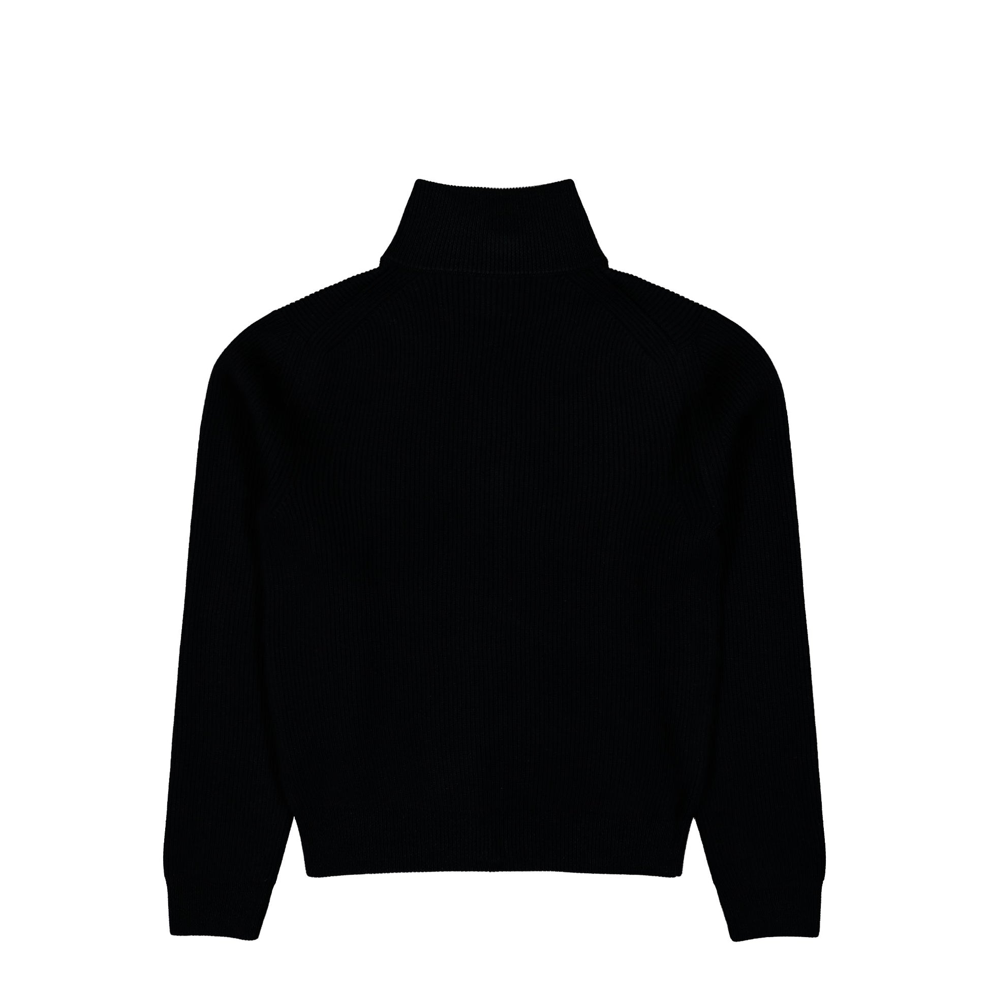 VETEMENTS Leather Cross Zip-Up Sweater Black Sweatshirts ME76KN104B Detail View 2 | GATE