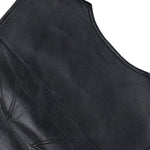VETEMENTS Leather Velcro Vest Black Vests ME76LV016B Detail View 5 | GATE
