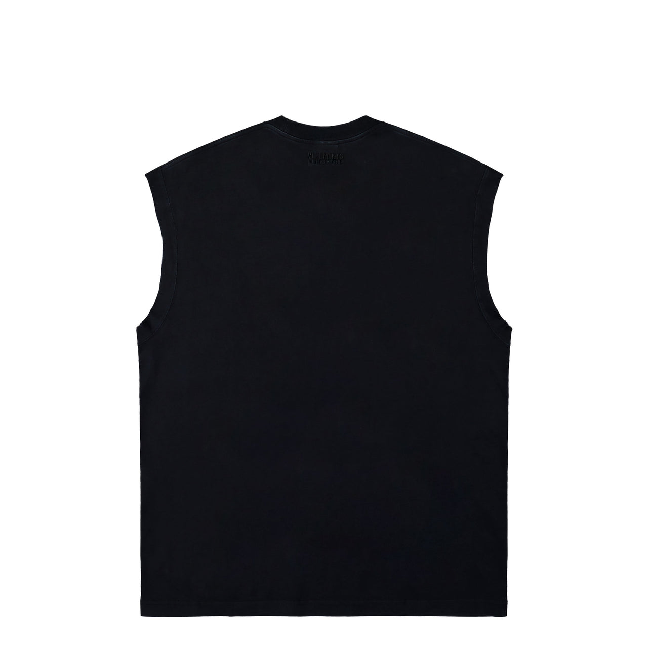 VETEMENTS Cross Logo Sleeveless T-Shirt Black T-Shirts ME76TR176B Detail View 1 | GATE