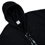 VETEMENTS Taped Zip-Up Hoodie Black Hoodies ME76ZU142B Detail View 3 | GATE