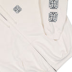 VETEMENTS Biker Cross Sleeves Zip-Up Hoodie Vanilla Hoodies ME76ZU167V Detail View 4 | GATE