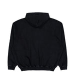VETEMENTS Embroidered Biker Cross Sleeves Zip-Up Hoodie Black Hoodies ME76ZU169B Detail View 2 | GATE