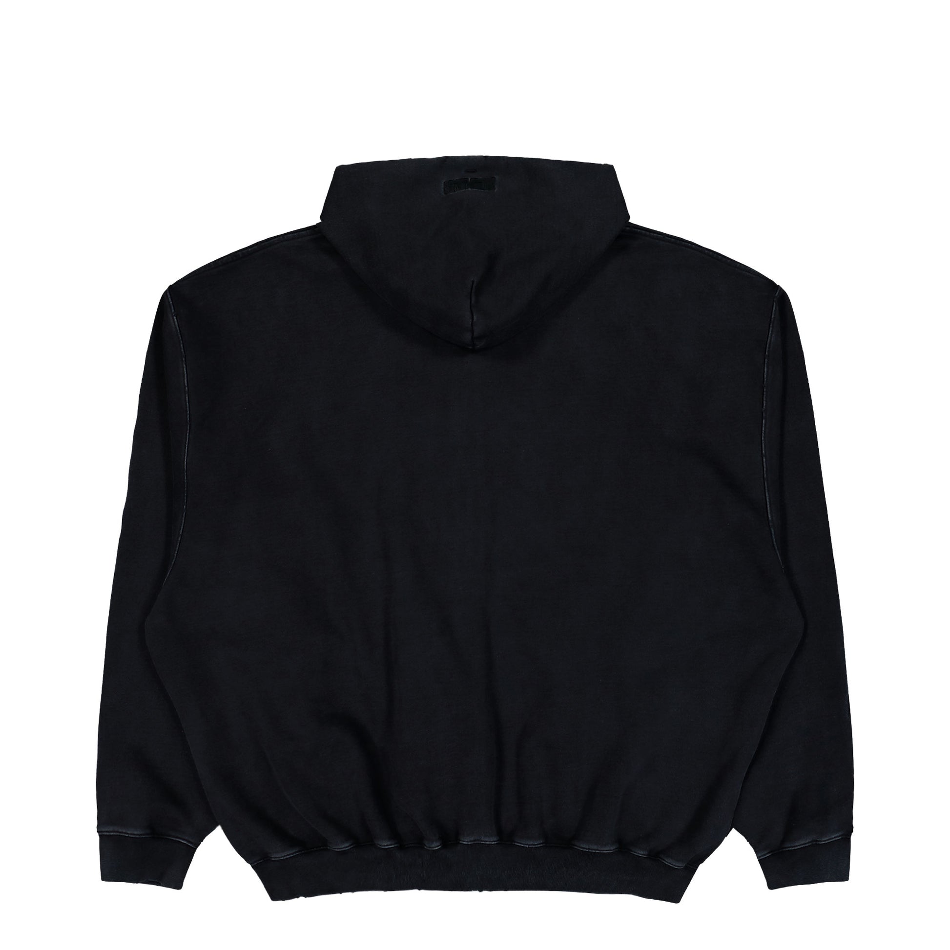 VETEMENTS Embroidered Biker Cross Sleeves Zip-Up Hoodie Black Hoodies ME76ZU169B Detail View 2 | GATE