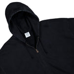 VETEMENTS Embroidered Biker Cross Sleeves Zip-Up Hoodie Black Hoodies ME76ZU169B Detail View 3 | GATE