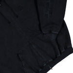 VETEMENTS Embroidered Biker Cross Sleeves Zip-Up Hoodie Black Hoodies ME76ZU169B Detail View 4 | GATE