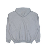 VETEMENTS Biker Cross Sleeves Zip-Up Hoodie Grey Melange Hoodies ME76ZU180G Detail View 2 | GATE