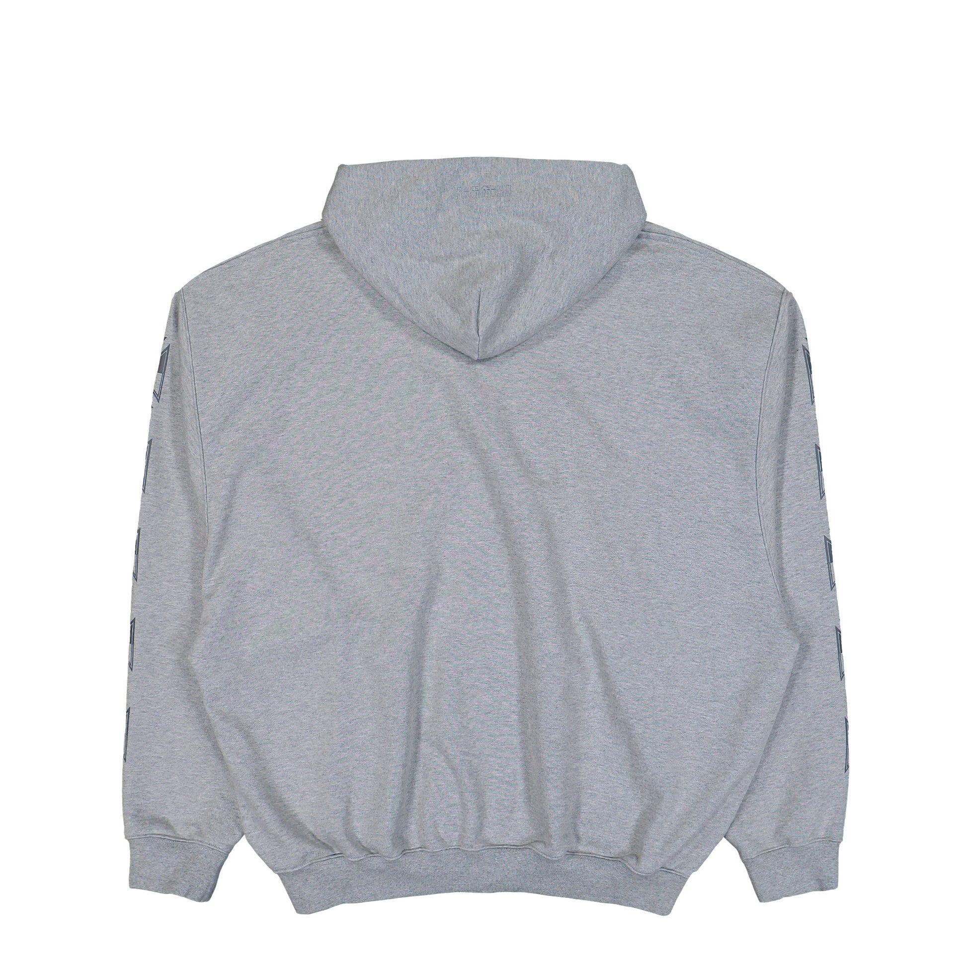 VETEMENTS Biker Cross Sleeves Zip-Up Hoodie Grey Melange Hoodies ME76ZU180G Detail View 2 | GATE