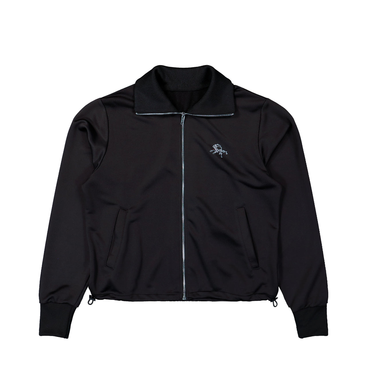 Prototypes Mens Rhinestone Track Jacket Black Tracksuit Top PT09SW01MWBK Detail View 1 | GATE
