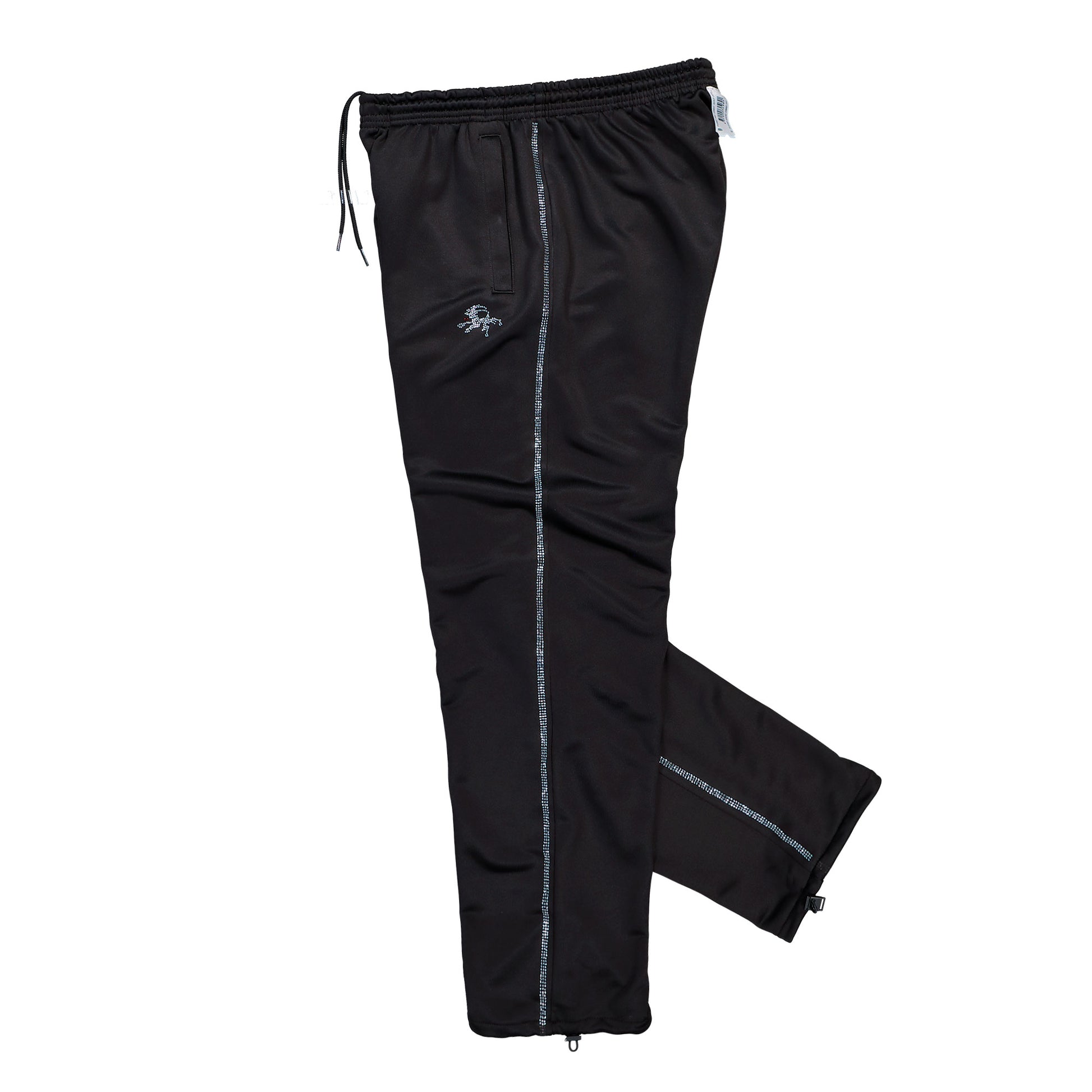 Prototypes Mens Rhinestone Track Pant Black Sweat & Track Pant PT09SW02MWBK Detail View 3 | GATE
